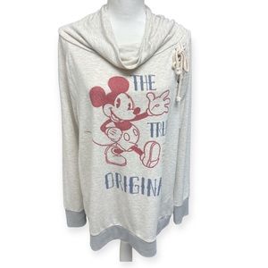DISNEY Parks Gray The True Original Mickey Mouse Lightweight Sweatshirt, Size XL